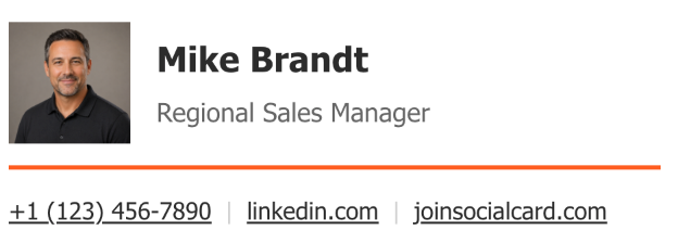 A branded email signature block as it appears at the foot of a message